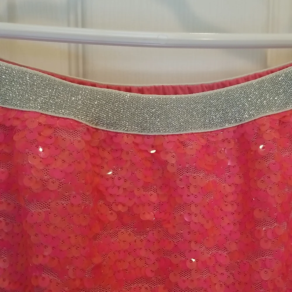 GapKids Factory Hot Pink Sequined Skirt, Girls Size S (6/7)